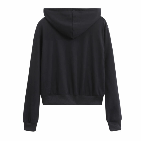 cropped zip up hoodies black